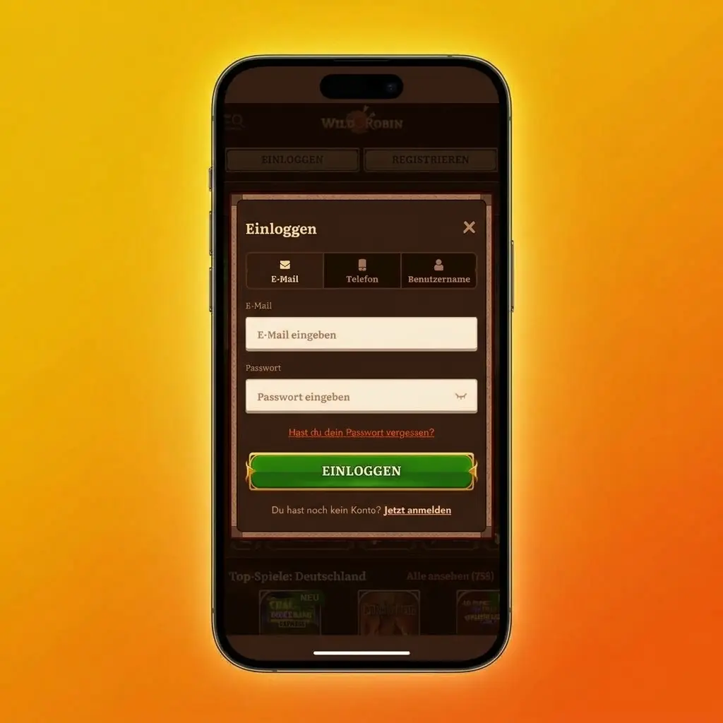 Step-by-step guide showing how to withdraw money from Wild Robin account via menu