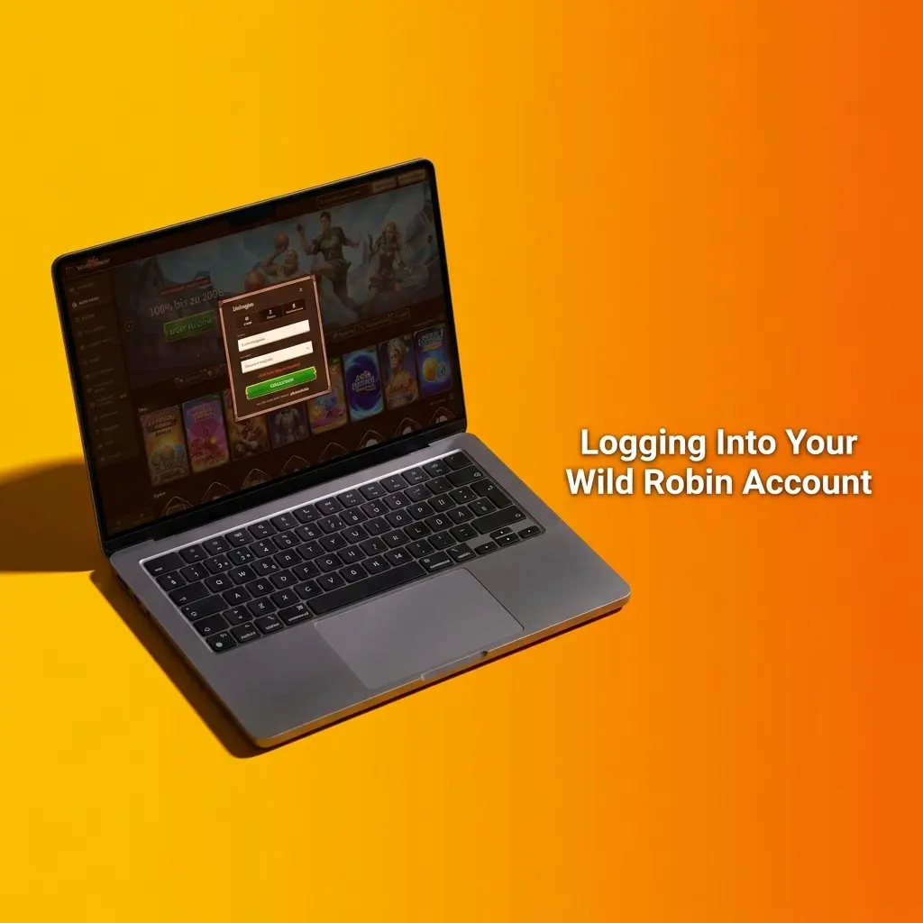 Login screen for Wild Robin account showing email and password fields for secure user access