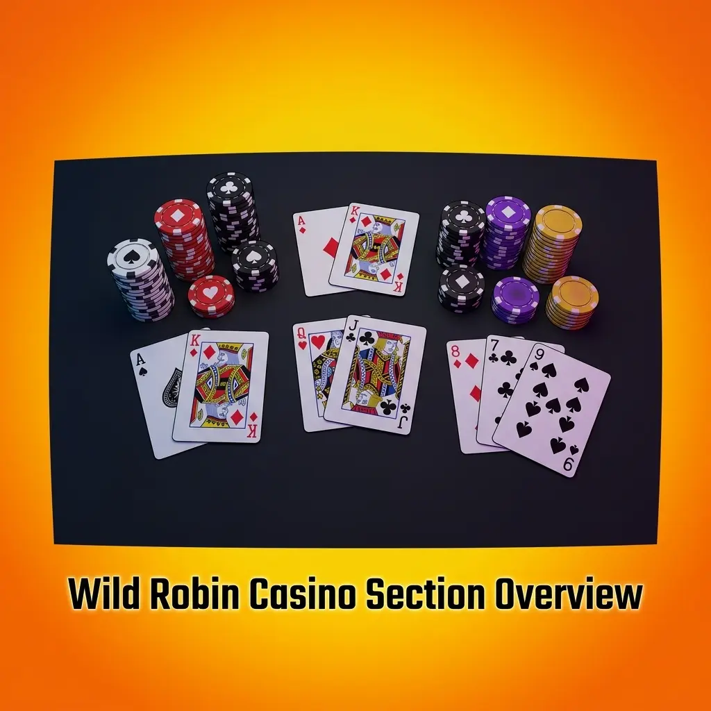 Wild Robin Casino section showing 4,000+ certified games from Pragmatic Play, Evolution, NetEnt across multiple categories.