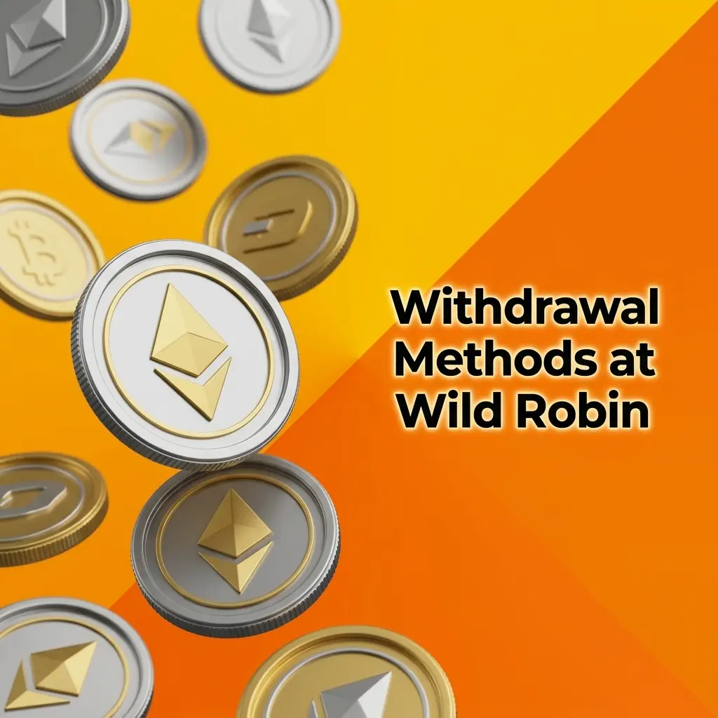 Withdrawal methods at Wild Robin, showing card, bank transfer, and crypto payout options with limits and processing times.
